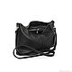 Black Leather Crossbody Clutch Bag with Shoulder Strap. Crossbody bag. BagsByKaterinaKlestova (kklestova). Online shopping on My Livemaster.  Фото №2