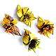 Yellow brooch for positive mood Yellow flower, Brooches, Moscow,  Фото №1
