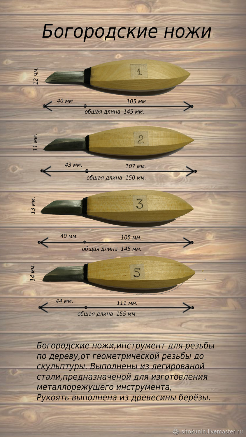 Богородский нож для резьбы по дереву чертеж с размерами