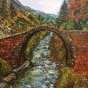 Картины и панно handmade. Livemaster - original item Paintings:Painting Bridges of Europe Mysterious Saxony mountain landscape. Handmade.