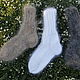 Socks satin Stitch female downy white. Socks. Down shop (TeploPuha34). Online shopping on My Livemaster.  Фото №2