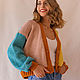 cardigans: Knitted colorful cardigan 'DAWN'. Cardigans. MezhanHook. My Livemaster. Фото №6
