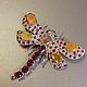 Fire Dragonfly brooch with opals and rubies. Brooches. SELENA. My Livemaster. Фото №6