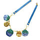 Quartz leather necklace, blue necklace with natural stones. Necklace. Irina Moro. My Livemaster. Фото №4