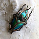 Brooch-pin: ' Goliath ' beetle, insect, modern. Brooches. House Of The Moon Dew. My Livemaster. Фото №4