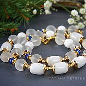 Set of two bracelets natural Baroque pearls, 24K