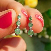 Украшения handmade. Livemaster - original item Emerald stud earrings. Handmade.