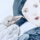'White Crow' painting (birds, portrait, white). Pictures. Nadezda Perova. Online shopping on My Livemaster.  Фото №2
