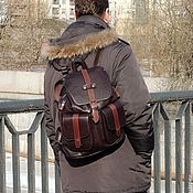 Женский рюкзак кожаный серый Титания