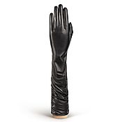 Винтаж handmade. Livemaster - original item Winter gloves with touch effect made of genuine black leather. Handmade.
