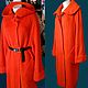 Coat oversize of mohair ' Cozy orange', Coats, Moscow,  Фото №1