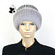 Luxury women's hat made of Finnish mink fur on knitwear DF-90. Caps. Mishan (mishan). Online shopping on My Livemaster.  Фото №2