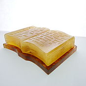 Картины и панно handmade. Livemaster - original item Book from a single piece of natural amber R-256. Handmade.