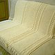 Plaid knitted embossed patterns with thick yarn, Blankets, Kabardinka,  Фото №1