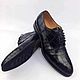 Men's Derby shoes made from crocodile skin in black color. Derby. SHOES&BAGS. Online shopping on My Livemaster.  Фото №2