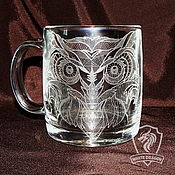 Посуда handmade. Livemaster - original item OWL. tea mug. Handmade.