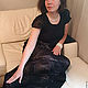 Order Knitted Dress Black Orchid, loin knitting. Natalia Bagaeva knitting (nbagaeva). Livemaster. . Dresses Фото №3