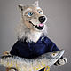 Order The wolf is a lucky fisherman. kovyazinat. Livemaster. . Felted Toy Фото №3