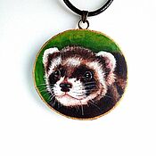 Украшения handmade. Livemaster - original item Pendant: ferret. Handmade.