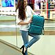 Backpack leather female turquoise Vita Mod R100-171. Backpacks. Natalia Kalinovskaya. Online shopping on My Livemaster.  Фото №2
