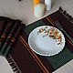Order A set of homespun napkins for serving the table chocolate. WoolenHatWithFlowers. Livemaster. . Swipe Фото №3