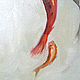 Koi Carp Oil Painting 30 x 40 cm Fish. Pictures. Viktorianka. My Livemaster. Фото №6