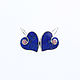 Heart Earrings. Lapis lazuli and rhodonite. Earrings natural stones. Earrings. ARIEL - MOSAIC. Online shopping on My Livemaster.  Фото №2