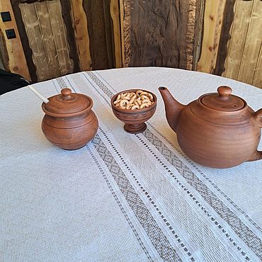 Для дома и интерьера ручной работы. Ярмарка Мастеров - ручная работа Скатерть "Череповецкий характер" светлый лён. Handmade.