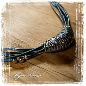 Украшения handmade. Livemaster - original item Necklace on leather cord 