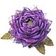 Lotus Purple Valley. Brooch - flower is made of fabric and genuine leather. Brooches. ms. Decorator. Online shopping on My Livemaster.  Фото №2