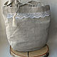 Linen bag ' Lace linen', Classic Bag, Vologda,  Фото №1