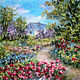 Wool painting Blooming Courtyard. Pictures. Galina Ansiforova. Online shopping on My Livemaster.  Фото №2