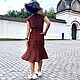 Заказать Платье в горошек миди терракотовое. LADY SHRI (ОЛЬГА). Ярмарка Мастеров. . Платья Фото №3
