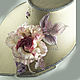 Pin brooch:Set of rose butterfly and earrings. Brooches. Silk flowers of Olga Dovgal (Odovgal). My Livemaster. Фото №4