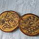 Coasters for glasses, wooden coasters ' Seals'. Hot stand. bastet-handmade. Online shopping on My Livemaster.  Фото №2