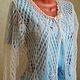 Fishnet blouse 'Myroslava' handmade. Sweater Jackets. hand knitting from Galina Akhmedova. My Livemaster. Фото №4