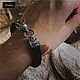 The Fox Bracelet | Silver | Braided Leather. Braided bracelet. totemicashop. Online shopping on My Livemaster.  Фото №2