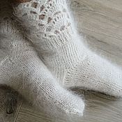 Аксессуары handmade. Livemaster - original item Socks down Tenderness. Handmade.