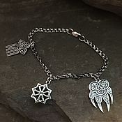 Русский стиль handmade. Livemaster - original item Bracelet with pendants ( amulets ). Handmade.
