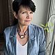 Колье "Переменная облачность" кианит, жемчуг. Колье. Svetlana Revina. Ярмарка Мастеров.  Фото №10