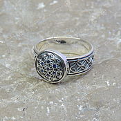 Русский стиль handmade. Livemaster - original item Ring, ring Flower of Life (Seed of Life). Handmade.