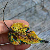 Украшения handmade. Livemaster - original item Textile brooch Autumn Leaf. Handmade.