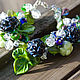 'BlackBerry': bracelet with lampwork berries, Bead bracelet, St. Petersburg,  Фото №1