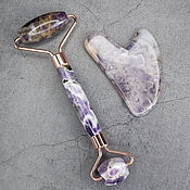 Косметика ручной работы handmade. Livemaster - original item Set Of roller double Gouache heart. Natural stone amedit. Handmade.