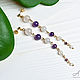 Order Long earrings with amethyst, quartz and calcite. Aliento-jewerly (alientojewelry). Livemaster. . Earrings Фото №3
