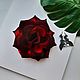 Черно красная роза "Фламенко", Заколки, Санкт-Петербург,  Фото №1