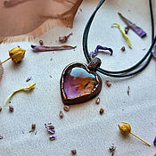 Украшения handmade. Livemaster - original item Copper Heart Pendant with Ametrine.. Handmade.