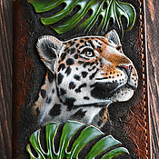 Сумки и аксессуары handmade. Livemaster - original item Handmade passport cover with Leopard image. Handmade.