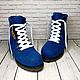 Boots blue felted ' Sapphire'. Boots. tolkovalenki. Online shopping on My Livemaster.  Фото №2