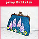 Denim cosmetic bag with voluminous embroidery. Beauticians. oksanapodarki. Online shopping on My Livemaster.  Фото №2